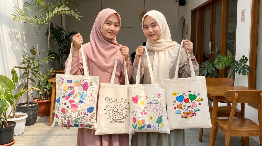 Produsen Tas Goodie Bag Kanvas Solo, Fara Putri Bag Store, 0857-9282-9246